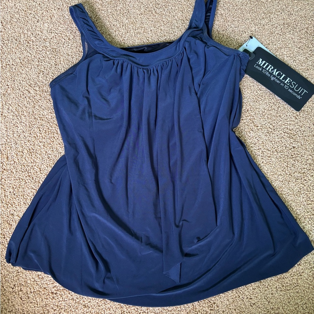 Miraclesuit blue swim suit